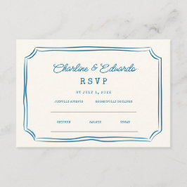 Funky Drawing Handskriven Bröllopswebbplats | RSVP Tilläggskort