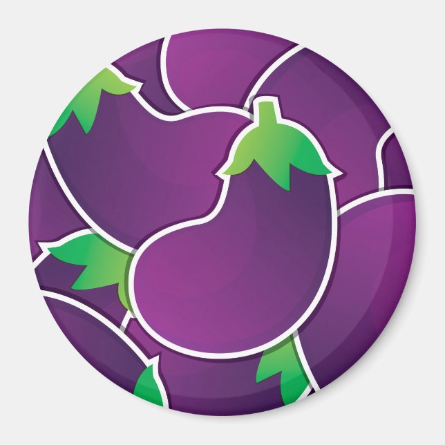 Funky eggplant magnet (Framsidan)