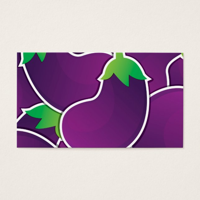 Funky eggplant visitkort (Framsidan)