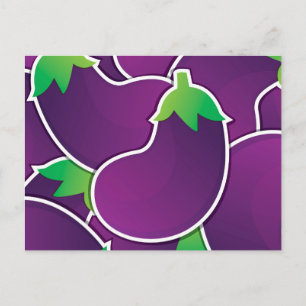 Funky eggplant vykort