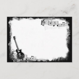 Funky Electric Guitar Flat Tackkort Anteckningskort