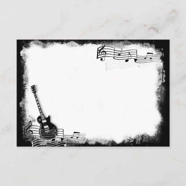Funky Electric Guitar Flat Tackkort Anteckningskort (Framsida)