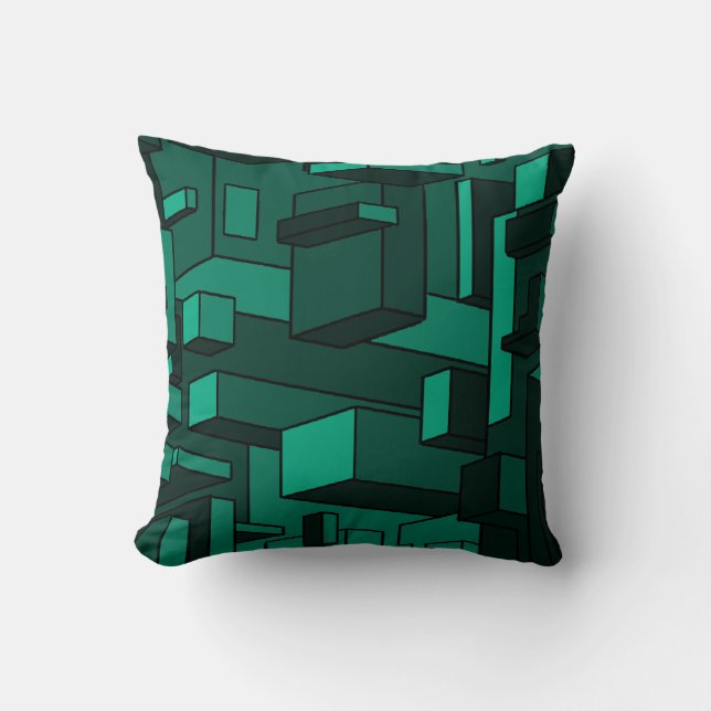 Funky Emerald Grönt Dekorativ kudde (Framsida)