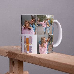 Funky Energetic I Kärlek You Photo Collage Kaffemugg