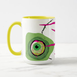 Funky Enkelt ghoulish Zombie Scratched Pop Art Mugg