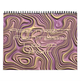 Funky Fantasy-vågor 3D Modern konstdesign Kalender