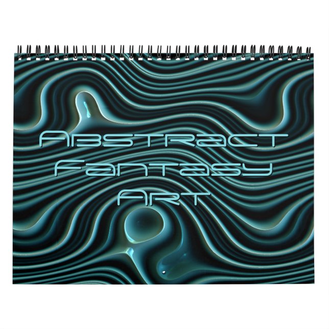 Funky Fantasy-vågor 3D Modern konstdesign Kalender (Omslag)