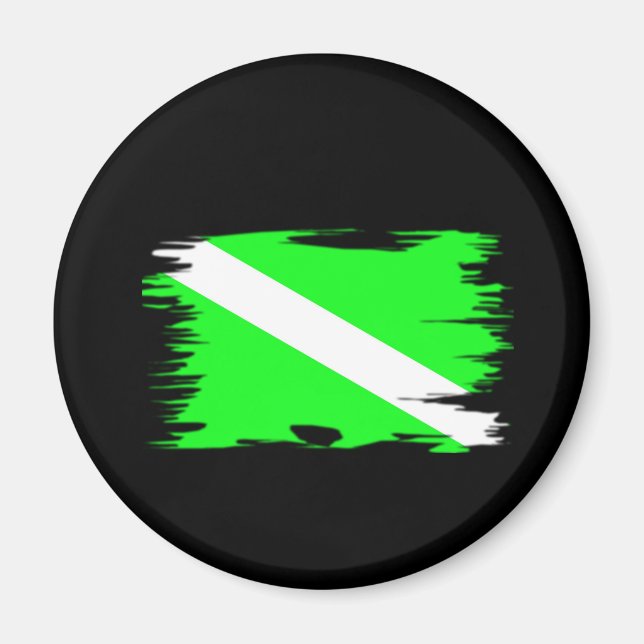 Funky Färg Dive Flagga Magnet (Framsidan)