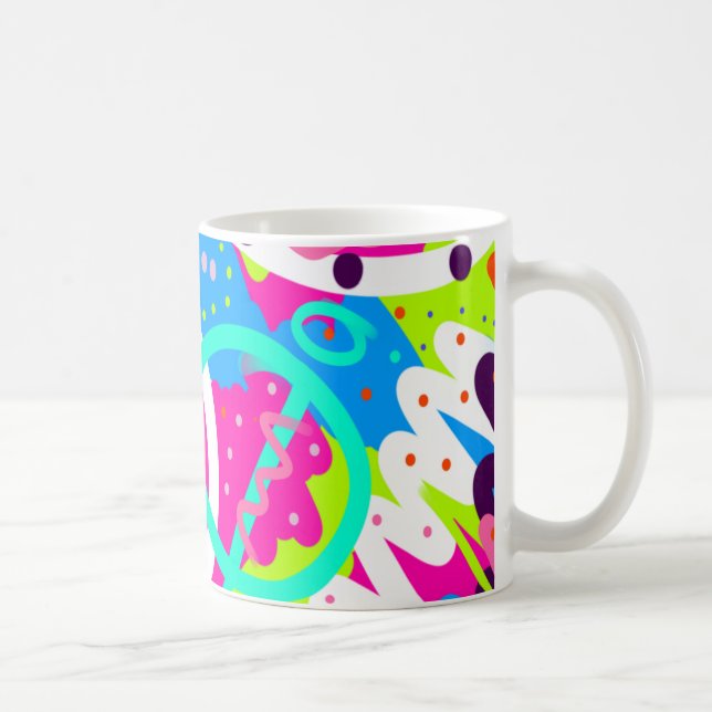 Funky - färgad popup-bild kaffemugg (Höger)