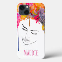 Funky - färgad regnbåge dam art