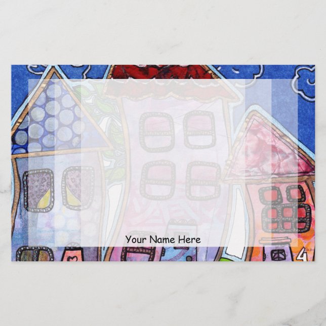 Funky färgade höljen brevpapper (Framsida)