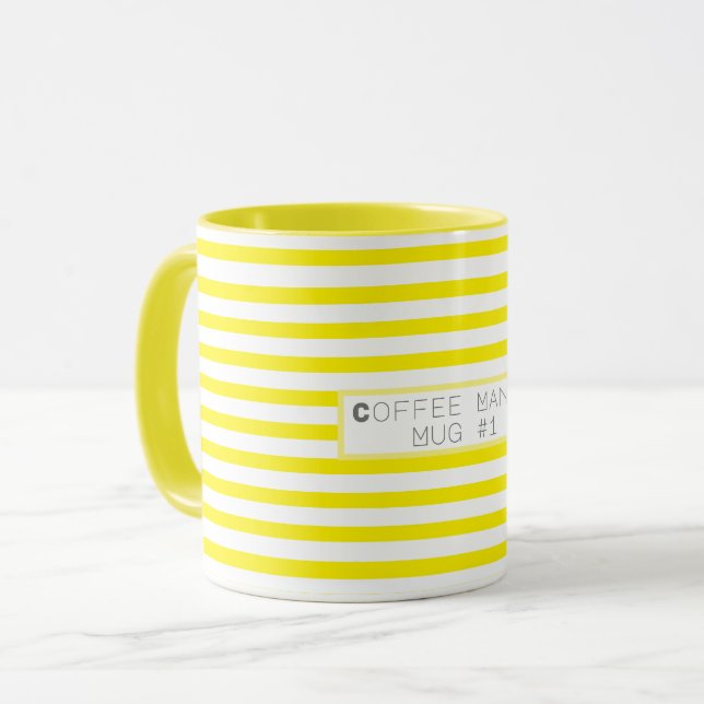 Funky Färgfull kaffe Mania Mugg #1 Kopp (Framsida vänster)