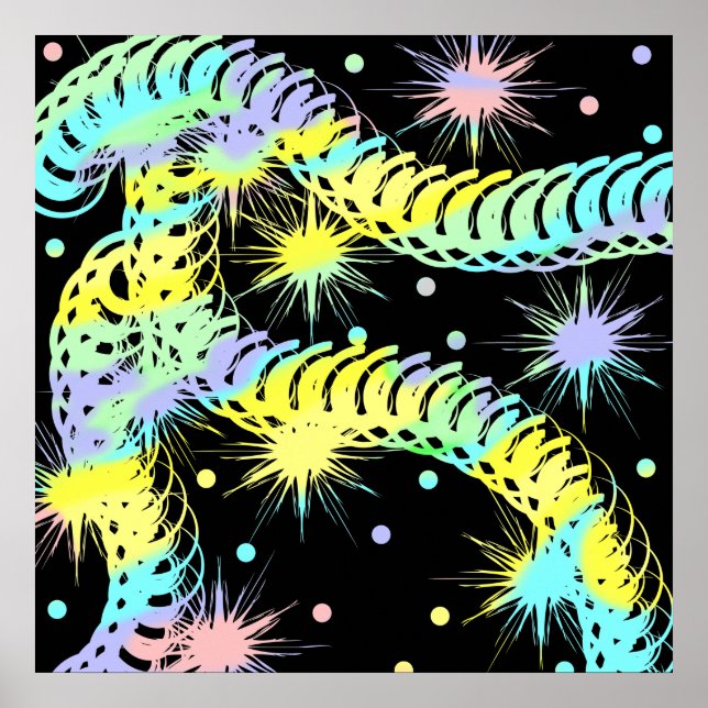 Funky Färgfull Poster (Framsidan)