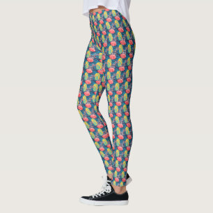Funky Färgfylld Abstrakt Leggings