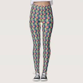 Funky Färgfylld Abstrakt Leggings