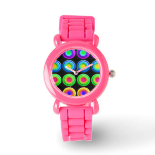 Funky Färgfyllda 3D-cirklar Armbandsur