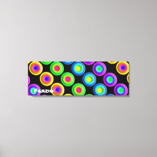 Funky Färgfyllda 3D-cirklar Canvastryck