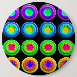 Funky Färgfyllda 3D-cirklar Knapp