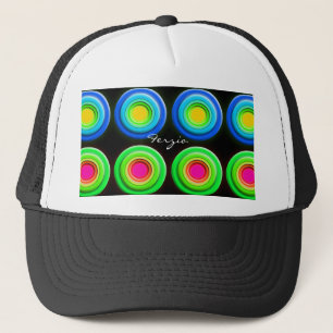 Funky Färgfyllda 3D-cirklar Truckerkeps