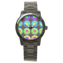 Funky Färgglada 3D-cirklar Armbandsur