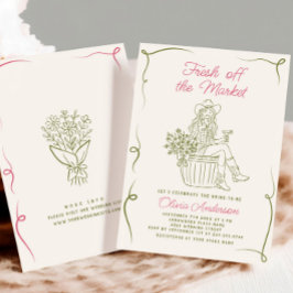 Funky färsk från Möhippan på marknaden Inbjudningar