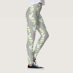 Funky Fikonträd Bladmönster Leggings