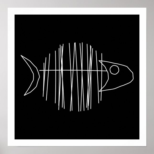 Funky Fish - B & W Poster (Framsidan)