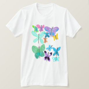 Funky fjärilar Abstrakt konst att bära T Shirt