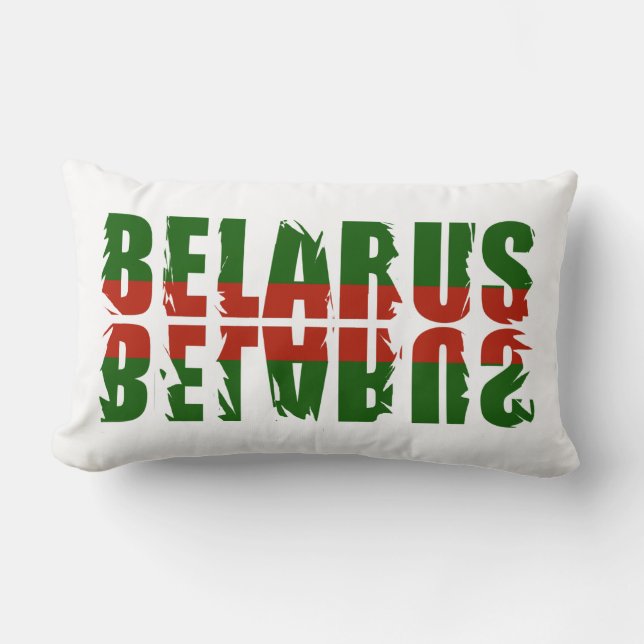 Funky Flag Färger Belarus Беларусь Kudd Kudde (Framsida)