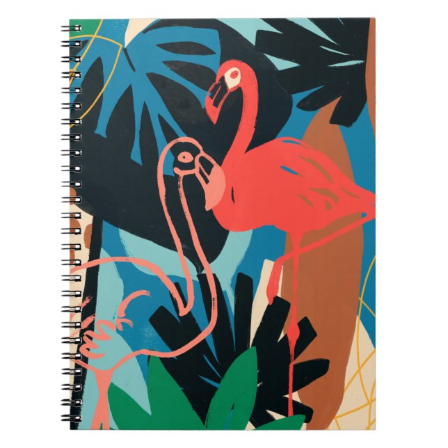 Funky Flamingo Anteckningsbok (Framsidan)