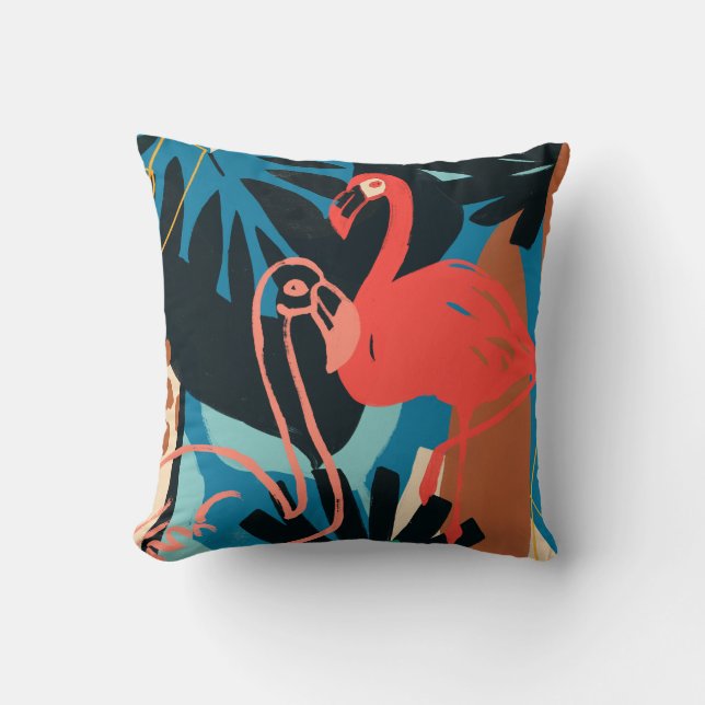 Funky Flamingo Kudde (Framsida)