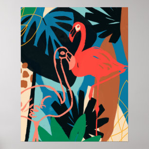 Funky Flamingo Poster
