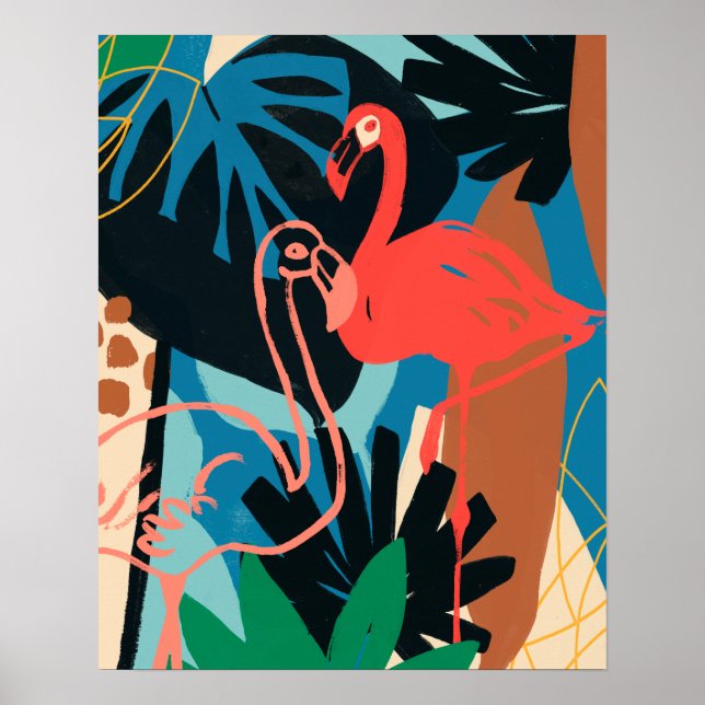 Funky Flamingo Poster (Framsidan)