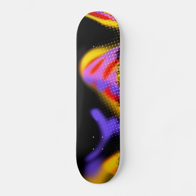Funky flerfärgat Mönster-skateboard Old School Skateboard Bräda 18 Cm (Framsida)