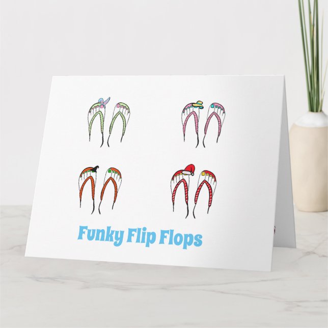 Funky Flip Flop Mjukis kort (Framsida)