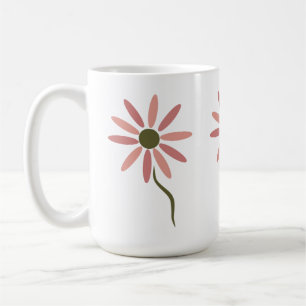 Funky Flora - stiliserad abstrakt blommig design Kaffemugg