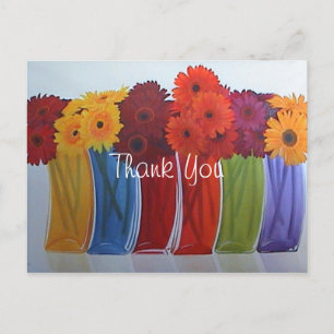 Funky Flower Vas Tack Vykort