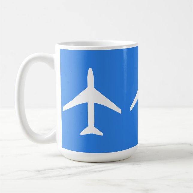 Funky Flygplan flygplansflygplan Flygplan som flyg Kaffemugg (Vänster)