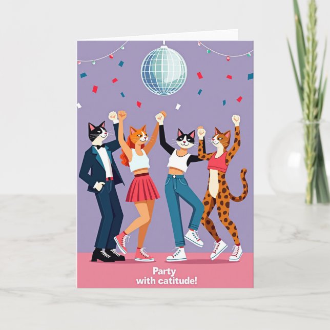 Funky Födelsedags Disco Kort (Framsida)