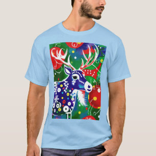 Funky Folk Art Julren T Shirt