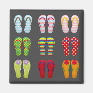 Funky footwear färglös sommartid flinflip flops magnet