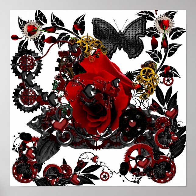 funky för gothisk kärlek-steampunk poster (Framsidan)
