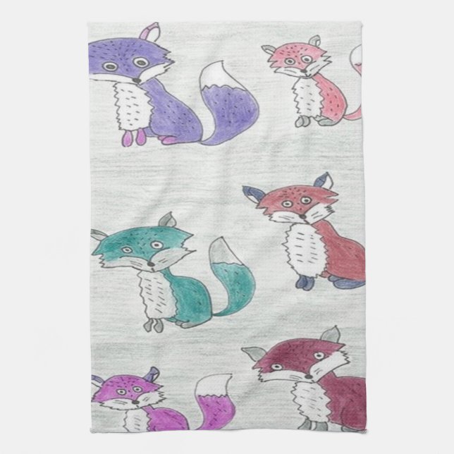 Funky Foxes Kitchen Towel Kökshandduk (Vertikal)