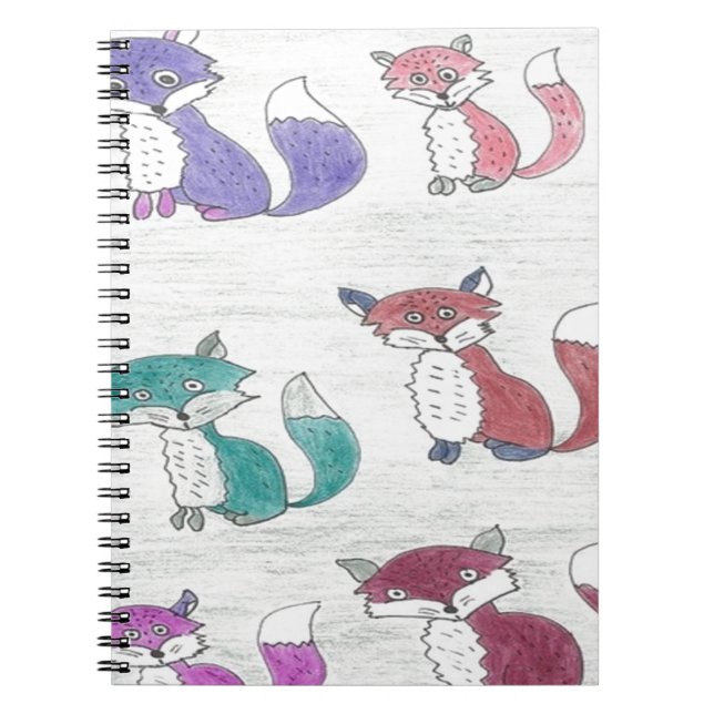 Funky Foxes Mönster Anteckningsbok (Framsidan)