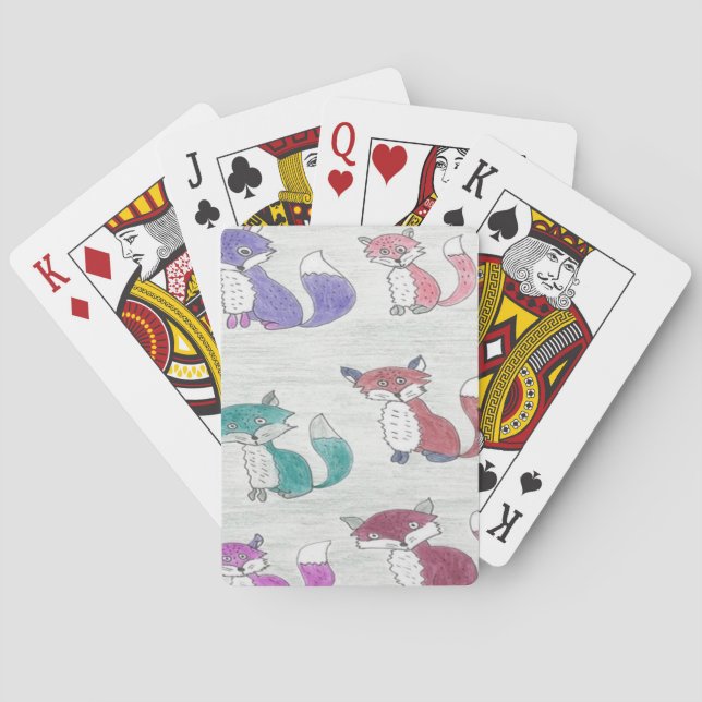 Funky Foxes Mönster Casinokort (Baksidan)