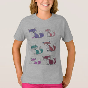 Funky Foxes Mönster T-shirt