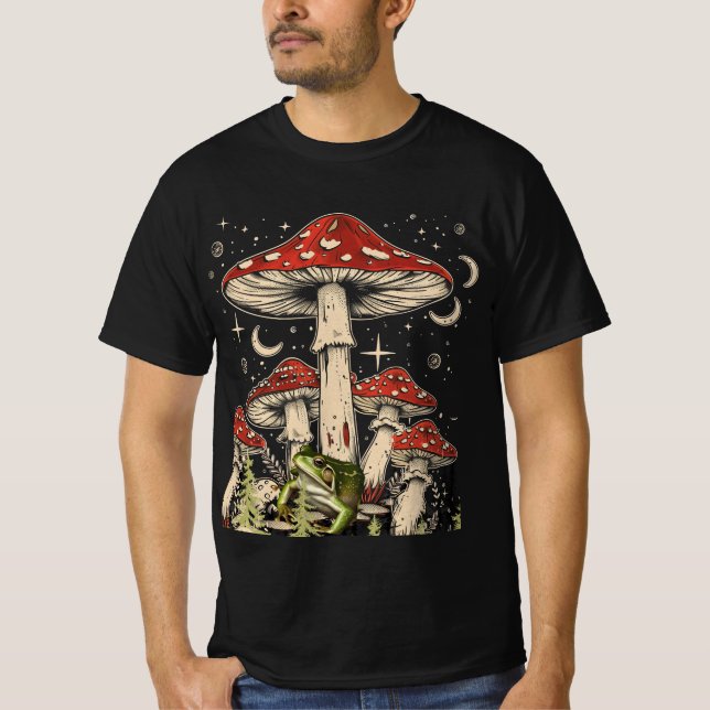 Funky Frog i Boho Retro Stil Boho Retro Frog Vib T Shirt (Framsida)