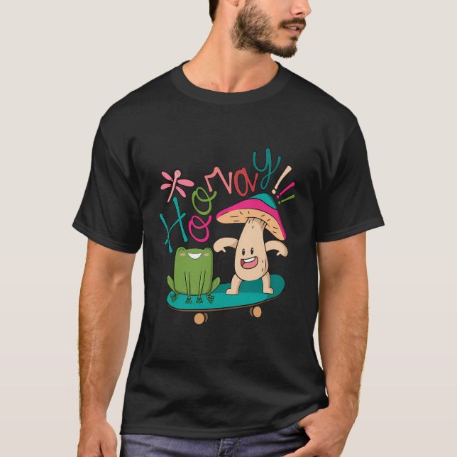 Funky Frog Skater T Shirt (Framsida)