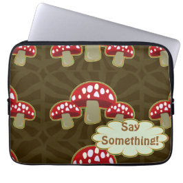 Funky Fungi Mushroom Mönster Laptop Sleeve