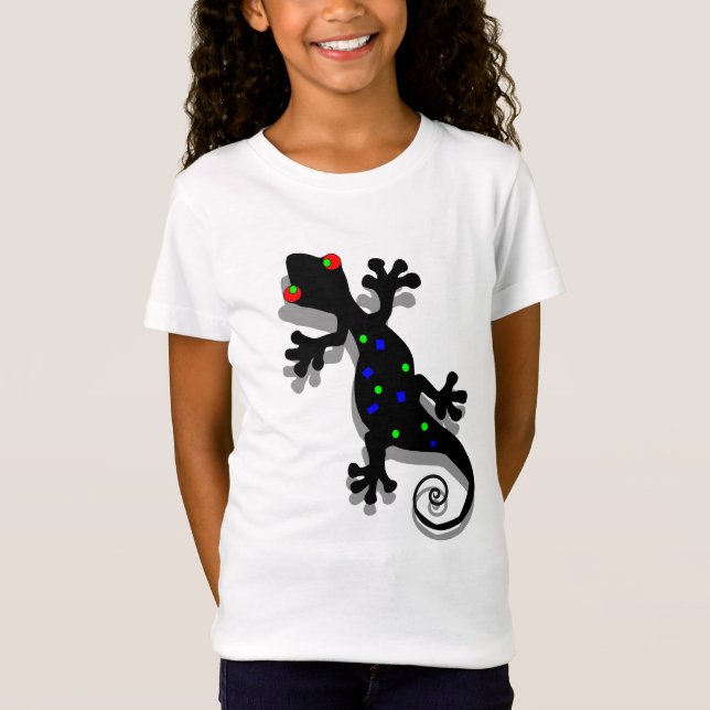 Funky Gecko för barn T-shirt (Framsida)